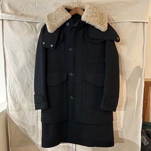 Alexander McQueen Duffle Coat, Black, Size EU 46